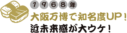 1968年 大阪万博で知名度UP！近未来感が大ウケ！