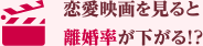 恋愛映画を見ると離婚率が下がる!?