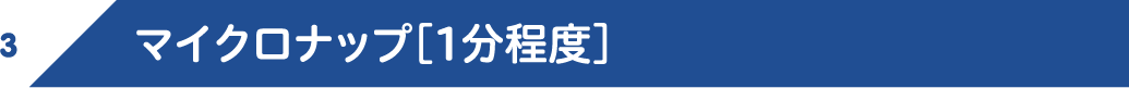 3.マイクロナップ［1分程度］